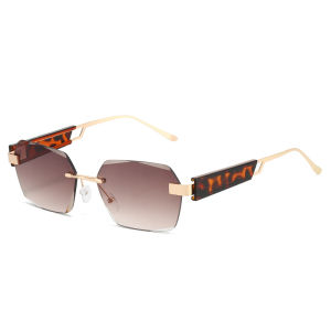 JN IMPRESSION New frameless square sunglasses irregular cross-border retro street shooting glasses