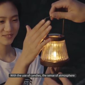 Naturehike Walnut Candle Lamp Holder Portable Outdoor Camping Atmosphere Lighting Premium US Solid Wood Premium Walnut Candle Light Lantern Holder Case