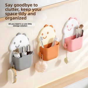 LIKE | Wall-mounted No-drilling Cartoon toothbrush storage box
