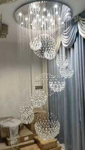 Modern Large Chandelier 13PCS Lustre Crystal Ball Design Chandeliers Large Lustres De Cristal Lights D80xH300cm Guarantee