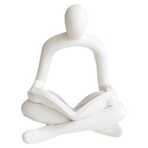 Abstract Artistic Figurine Book Reader TV Cabinet Entrance Decorative Accessory High-End Resin Sculpture for Home Decoration