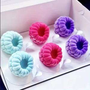 1 Khuôn Bánh Silicon 3D Lớn Raspberry Mousse Chocolate Món Tráng Miệng Bánh Pudding Trái Cây Thân Thiện Với Môi Trường Dụng Cụ Làm Bánh Cho Nhà Bếp