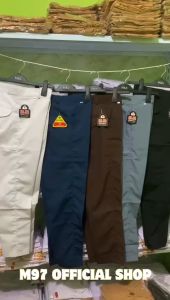 Seragam Sekolah Celana Panjang SMP SMA SMK Laki Laki Premium Warna Abu Biru Putih Coklat Hitam