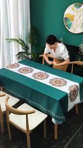 JIOM Table cloth cover Table Mantle Waterproof Cover Outdoor Dining PVC Table cover 4/6/8/10 seater