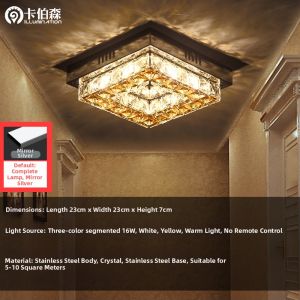 Hall Creative Square LED Crystal Ceiling Light