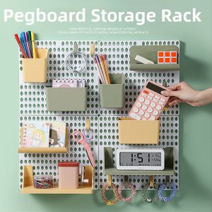 BANGJIAYI | Wall-Mounted Storage Shelf Without Drilling Hole Board for College Student