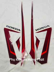 Bộ tem decal dán xe máy Honda AB Airblade Air blade đời 2020 2021 màu đỏ trắng dán xe trắng zin thái siêu đẹp
