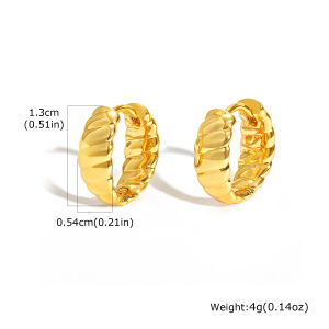 Kemstone ต่างหูรูปห่วงรูปตัวยูสำหรับผู้หญิงเครื่องประดับโลหะผสมทองแดงผสมสารก่อภูมิแพ้ของขวัญแฟชั่น