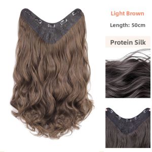 JUZITING | Natural Invisible V-Shaped Curl Hair Pieces Female
