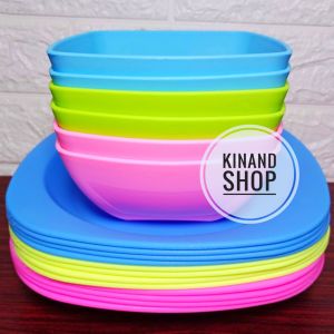 Paket Isi 12 Pcs Piring & Mangkuk Terlaris KH Orion Tebal Berkualitas