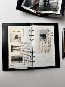 Black A6 Leather Notebook Detachable Student Daily Planner Calendar PU Cover Note Book Basic Packaging Universal Application