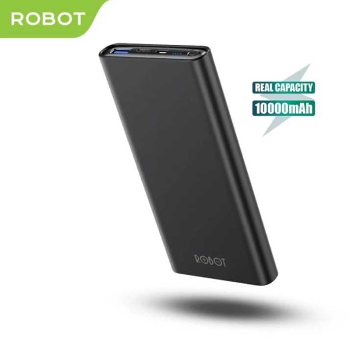 Power Bank Robot 10000mAh RT11 Dual Port Input Type-C dan Micro PD 20w ...