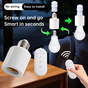 5.8G Radar cảm biến đèn điều khiển từ xa đui đèn AC110-240V đèn không dây Thời gian chuyển đổi điều đui đèn từ xa E27 cơ sở điều khiển