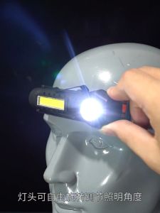 Lampu Senter Kerja Tujuan Ganda Bahan Tahan Air Senter LED Super Terang Lampu Kepala Dapat Diisi Ulang dengan Manik-manik XPE + COB dan Magnet Ekor