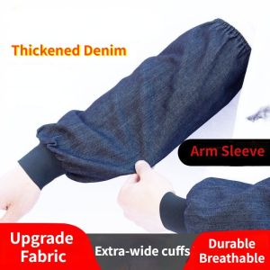 Hard-wearing Denim Arm Sleeves Labor Protection Cuffs for Welding Anti-fouling Sleeves Thicken Lengthen Working Factory Sleeves