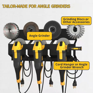 Angle Grinder Holder Wall-Mounted Stand Metal Hanging Shelf Fixed Polishers Organizer Stable Storage for Workshop Home Garage