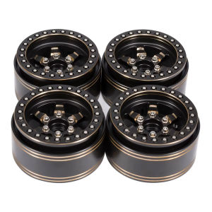 239g/pcs Brass 1.9 Beadlock Wheel Rims with Scale Hardware for 1/10 RC Crawler LCG Chassis SCX10 Pro VS4 VRD Carbon Kit TRX4 D90