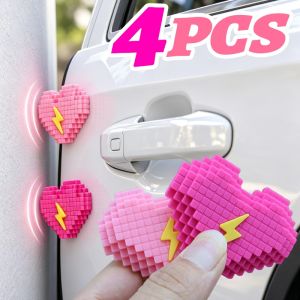 Dễ Thương Trái Tim dạng điểm Ảnh decal 3D khối xây dựng ngoại thất xe hơi miếng dán trang trí xe hơi phổ thông cạnh cửa tai nạn đệm Phụ kiện chống trầy xước