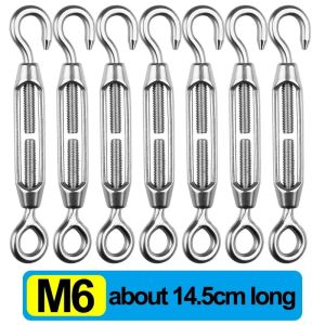 5/1PCS Stainless Steel Turnbuckle Tension Adjustable Heavy Duty Shade Sail Hardware Tightening Tool Metal Cable Wire Turnbuckles