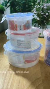 Hộp Thực Phẩm Tròn Superlock khóa kín hộp Lò Vi Sóng Nhựa Hiệp Thành Đựng Thức Ăn AN TOÀN