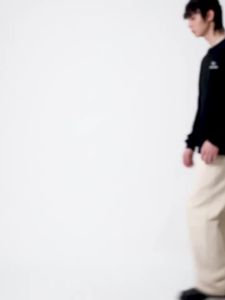 Relaxed Fit Waffle Fabric Round Neck Long Sleeve T-Shirt