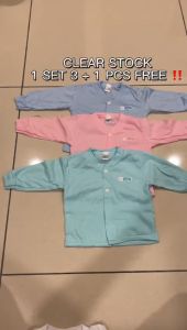 NEWBORN BABY LONG SLEEVE SHIRT OFFER BUY 3 FREE 1/BAJU BAYI/BAJU BABY COTTON MURAH OFFER CLEAR STOCK
