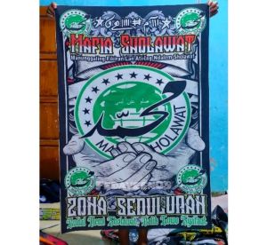 1HARI JADI + TERLARIS BENDERA SYEKHERMANIA FULL PRINTING FLAG MAJELISAN GIANTFLAG KOMUNITAS BENDERA SHOLAWATAN FREE STICKER