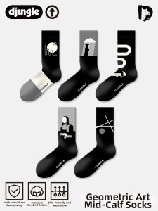 djungle | Vớ Mid Calf Thiết Kế Hình Học Sáng Tạo