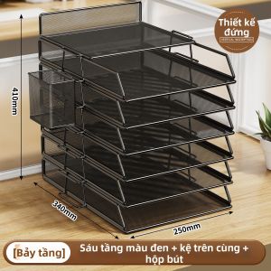 MINGZHUO | Kệ Đựng Tài Liệu Để Bàn 3–5 Tầng Bằng Sắt