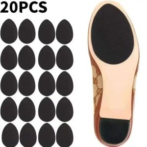 20 Pcs Rubber Non-Slip Shoe Insoles for Leather Shoes High Heels Boots Adhesive Sole Protectors for All Seasons (Neutral)