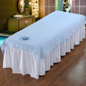 Professional Cotton Massager Bed Sheet with Hole