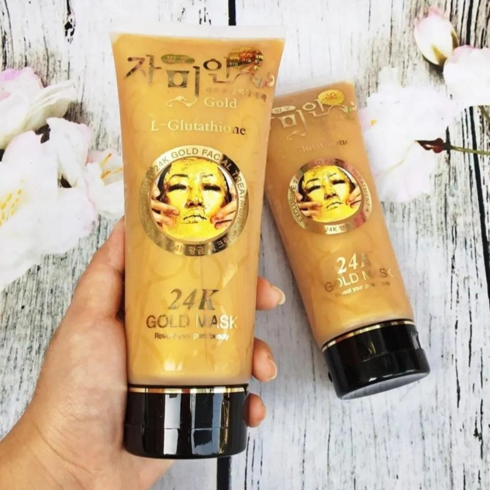 Korea L-Glutathione 24k Gold Mask Whitening Anti Aging Peel of Mask Anti Wrinkle Mask Deep Cleansing Purifying Blackhead Remover Oil Control All Skin Types Anti-Wrinkle Treatment - Lazada