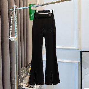 plus Size Womens Fashion Set with Button Shirt And Micro Flare Pants for Slimming And Concealing Chinese National Style