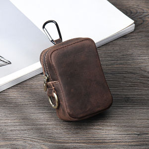 Horse Leather Outdoor Sports Belt Waist Bag Zipper Organizer Coins Keys Purse Genuine Leather Cases