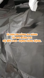 Túi Nilon Đen Bóng Hai Quai Không Mùi Loại 1 - Bọc Xốp Đen Zin Dẻo Dai - Túi Đựng Rác - Túi Đóng Hàng - Kho Bỉm Thanh Ngân