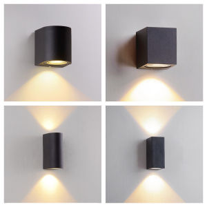 6W/10W LED Wall Light Outdoor Porch Garden Wall Lamp & Indoor Bedroom Bedside Decoration Lighting Lamp Aluminum