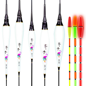 Glowing Bobbers Night Lighted Bobbers Eye-Catching Electronic Fishing Float with Luminous Stick Tubes for Night Fishing