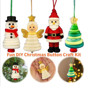  Santa Claus Snowman Christmas Tree Button Doll Craft Kits Xmas Tree Hanging Ornament Christmas Decorative Pendant 2026 New