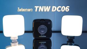 TNW DC06 ไฟดาราพกพา ไฟวิดีโอ LED แบบชาร์จไฟ ปรับแสงด้วยการหมุน 3000K - 9000Kไฟสตูดิโอถ่ายภาพโคมไฟ สำหรับ YouTube/Vlog