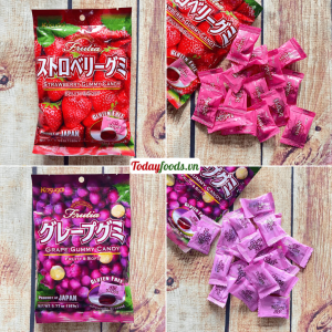Kẹo Dẻo Trái Cây Nhật Bản (Kasugai) vị Dâu / Nho Đỏ / Kiwi / Đào (102G - 107G)