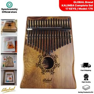 Mahogany Kalimba Thumb Piano 17 Keys Complete Set | Global Brand | EQ High Resolution Sound