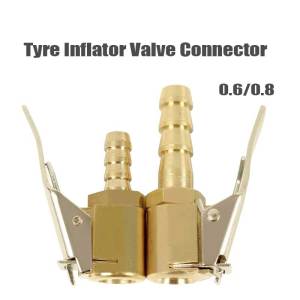 8mm Brass Car Tyre Inflator Valve Connector Car Air Pump Accessories
