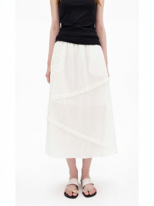 Wooden Edge Tencel A-line Skirt