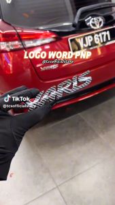 TCS TOYOTA YARIS NCP151 CAR REAR WORDING LOGO EMBLEM COVER ACCESSORIES PLUG AND PLAY