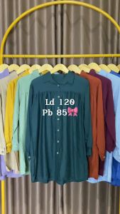 pakaian wanita terbaru atasan tunik zeva kekinian polo linen terbaru kemeja wanita tunik