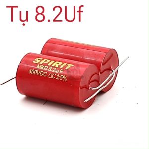 Tụ lọc phân tần cản loa treble SPIRIT đỏ 8.2uf 400v tụ cản loa