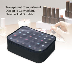 30 Grids Nail Polish Storage Bag nail artist bag nail tool organizer Portable Hand-held Large Cosmetic Bag Holds Up To 30 Bottle