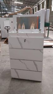 KM Furniture High Quality Multifunction 4 Layers Chest Drawer- Marble Blue (HF593Y)/ Kabinet Laci Pelbagai Fungsi