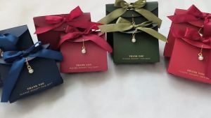 สินค้าขายดีอันดับ1 กล่องใช้งานมงคล กล่องของขวัญ ของชำร่วย แถมริบบิ้น+ไข่มุก