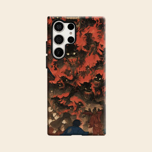 Japanese Oni Demon Scroll Luxury Fashion Full Lens Protective Case for Samsung Galaxy S26 S25 S24 A56 A36 Plus Ultra